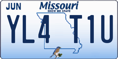 MO license plate YL4T1U