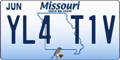 MO license plate YL4T1V