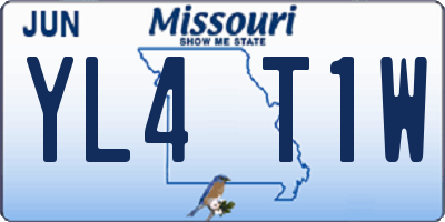 MO license plate YL4T1W