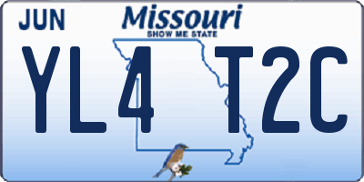 MO license plate YL4T2C