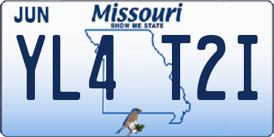 MO license plate YL4T2I