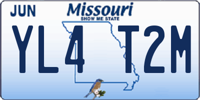 MO license plate YL4T2M