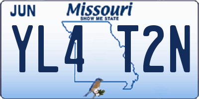MO license plate YL4T2N