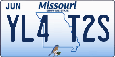MO license plate YL4T2S