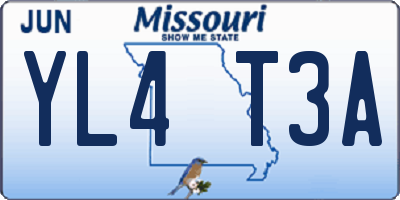 MO license plate YL4T3A