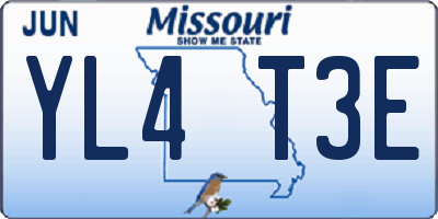 MO license plate YL4T3E