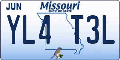 MO license plate YL4T3L