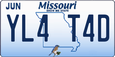 MO license plate YL4T4D