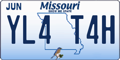 MO license plate YL4T4H
