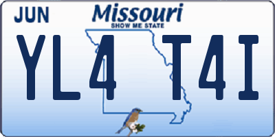 MO license plate YL4T4I