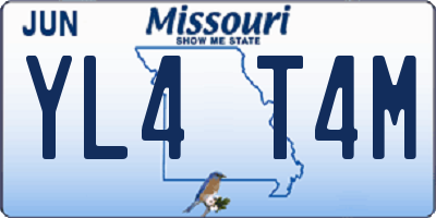 MO license plate YL4T4M