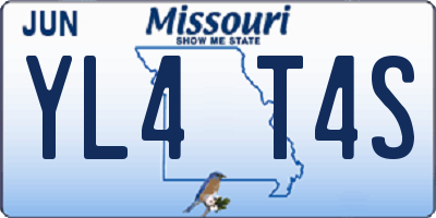 MO license plate YL4T4S