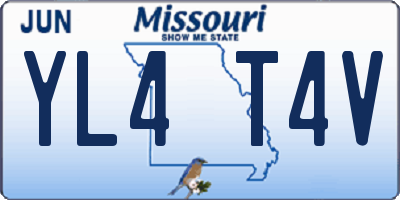 MO license plate YL4T4V