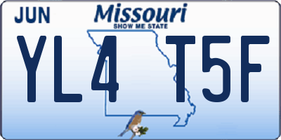 MO license plate YL4T5F