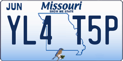 MO license plate YL4T5P