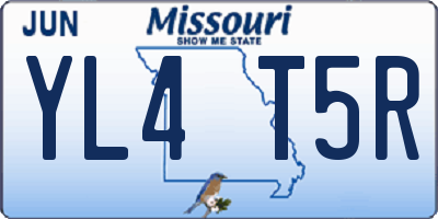 MO license plate YL4T5R
