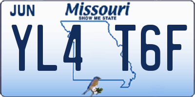 MO license plate YL4T6F