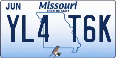 MO license plate YL4T6K