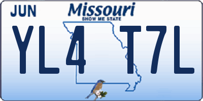 MO license plate YL4T7L