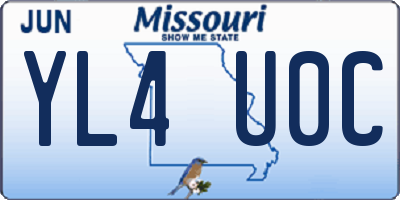 MO license plate YL4U0C