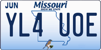MO license plate YL4U0E