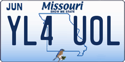 MO license plate YL4U0L