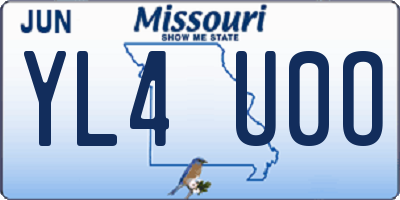 MO license plate YL4U0O