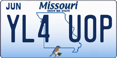 MO license plate YL4U0P