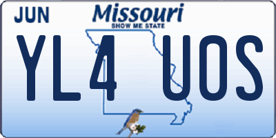 MO license plate YL4U0S