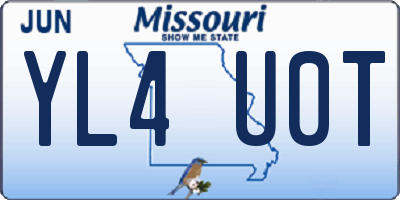 MO license plate YL4U0T