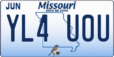 MO license plate YL4U0U
