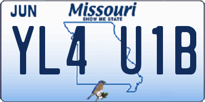 MO license plate YL4U1B