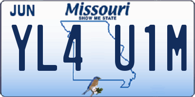 MO license plate YL4U1M