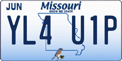 MO license plate YL4U1P