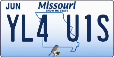 MO license plate YL4U1S