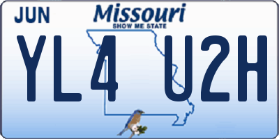 MO license plate YL4U2H