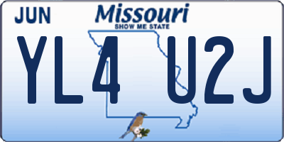 MO license plate YL4U2J