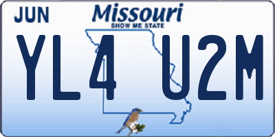 MO license plate YL4U2M