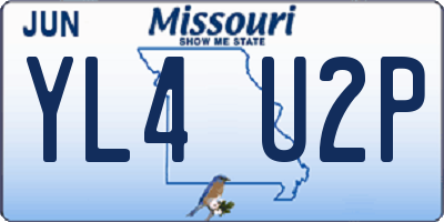 MO license plate YL4U2P
