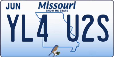 MO license plate YL4U2S
