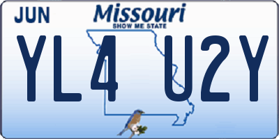MO license plate YL4U2Y