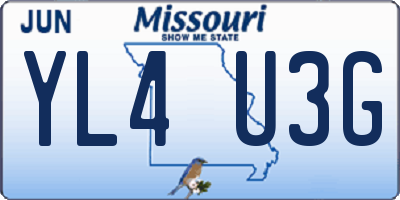 MO license plate YL4U3G