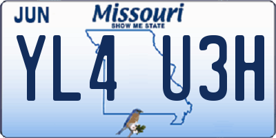 MO license plate YL4U3H