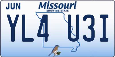 MO license plate YL4U3I