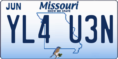 MO license plate YL4U3N