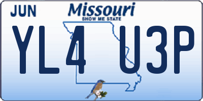 MO license plate YL4U3P