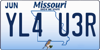 MO license plate YL4U3R