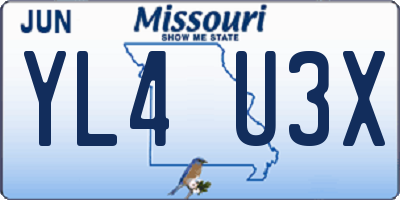 MO license plate YL4U3X
