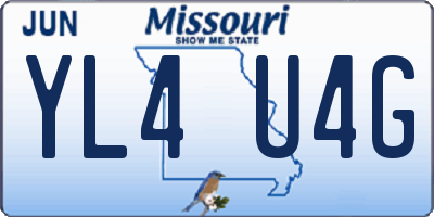 MO license plate YL4U4G