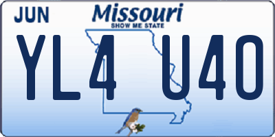MO license plate YL4U4O